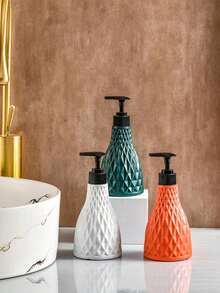 1 个按压泵瓶，塑料空可再填充容器，适用于家庭、浴室、旅行 - 适用于乳液、洗发水、沐浴露、洗手液、芦荟凝胶、化妆品 - 彩色 - 查看 4