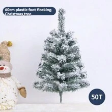 Christmas White Flocked Christmas Tree PVC Artificial Snowing Xmas Tree Decoration For Store Window Display Best Gifts Home Decor Christmas Decorations Room Decor Winter - White - View 1