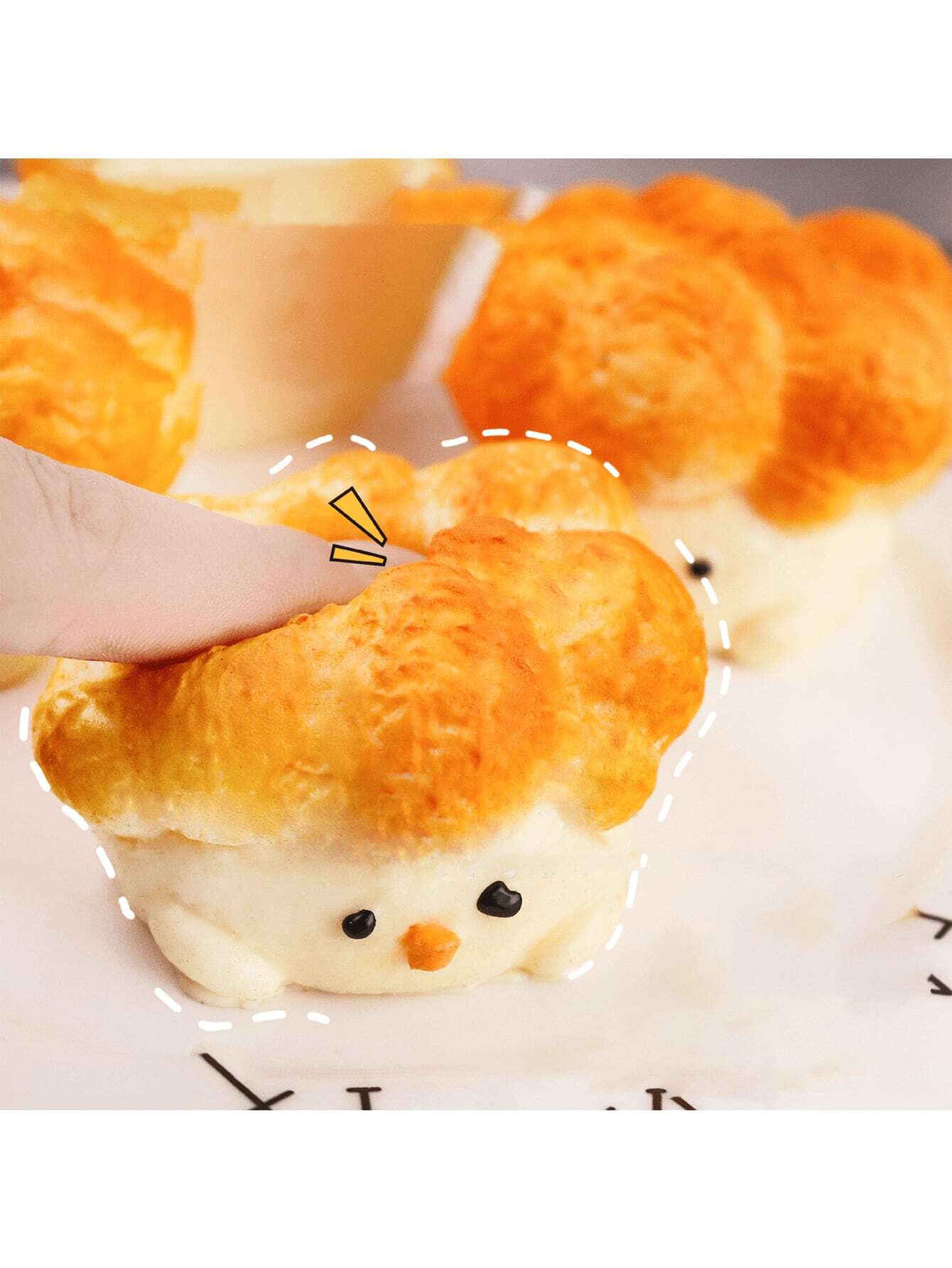 Trending Cute Popcorn & Chicken Squeeze Toy, Soft Gel AntiStress Ball