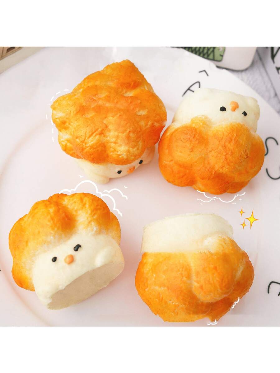 Trending Cute Popcorn & Chicken Squeeze Toy, Soft Gel AntiStress Ball