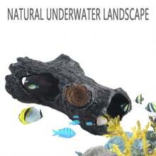 Aquarium Tree Stump Decor, Fish Tank Underwater Landscape Tree Root, Territory Hideout For Fish, Interesting Hiding Place, Reptile Decor