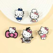 Sanrio 1pc/5pcs Anime Kawaii Enamel Pin Badge For Men, Backpack Accessories Merchandise Gifts Dress Accessories Pin For Clothes Bag Charm Backpack For School