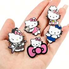 Sanrio 1pc/5pcs Anime Kawaii Enamel Pin Badge For Men, Backpack Accessories Merchandise Gifts Dress Accessories Pin For Clothes Bag Charm Backpack For School