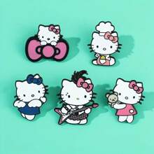 Sanrio 1pc/5pcs Anime Kawaii Enamel Pin Badge For Men, Backpack Accessories Merchandise Gifts Dress Accessories Pin For Clothes Bag Charm Backpack For School