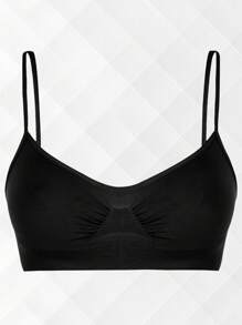 Basic Bra Top Without Pad Loba Lupo Comfortable Soft Touch - 黑色 - 查看 7