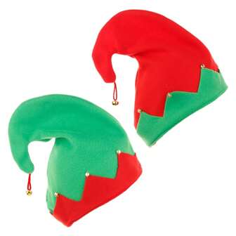 1pc/2pcs Christmas Bells Red And Green Hat, Christmas Style, Teenagers Holiday Party Headwear,Red & Green Fabric With Bells, Holiday Party Headwear Best Gifts Birthday Home Decor Christmas Decorations Room Decor Winter Christmas Decorations Home Christmas Gifts Christmas Decor