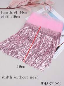 Mới Lưới Nhiều Màu Sequin Tua Rua Viền Ren May Vải Tự Làm Trang Phục Biểu Diễn Sân Khấu & Phụ Kiện Trang Trí Rèm Cửa, Chiều Rộng: 19cm - nhiều màu - Xem 17