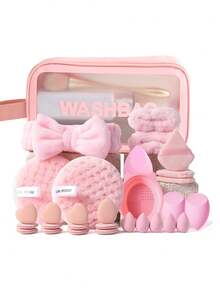 Bộ cọ trang điểm 8/29/30/50 chiếc, bao gồm cọ trang điểm, mút trang điểm, túi đựng đồ trang điểm, bông trang điểm, mút trang điểm khô và ướt, cọ trang điểm lông mềm, túi đựng đồ trang điểm, dụng cụ trang điểm mặt, bộ dụng cụ du lịch di động, túi đựng đồ trang điểm, dụng cụ làm đẹp, túi đựng đồ trang điểm, bộ trang điểm cho người mới bắt đầu, thích hợp cho cọ kẻ mắt, cọ phấn phủ, cọ má hồng, cọ phấn mắt, cọ môi, cọ lông mày, cọ che khuyết điểm, trang điểm, son môi, bông phấn, bảng phấn mắt, đồ dùng vệ sinh cá nhân, v.v. Bộ cọ hoàn chỉnh, bộ cọ trang điểm, bộ trang điểm hoàn chỉnh - Nhiều màu - Xem 11