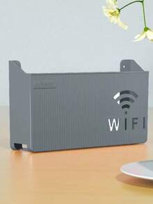 Caja de almacenamiento montada en la pared para caja de TV WiFi inalámbrica, router, estantería de almacenamiento abierta, sin necesidad de taladrar, montada en la pared - Multicolor - Ver 2