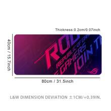 Alfombrilla de ratón grande para juegos de la República de los Gamers (ROG) de ASUS con bordes cosidos con precisión y base de goma antideslizante, alfombrilla de escritorio de ordenador gruesa, alfombrilla de teclado, perfecta para regalos del Día de la Independencia, Halloween, Acción de Gracias y Navidad, vuelta al colegio, alfombrilla de ratón para juegos