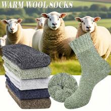 Men's Thermal Wool Socks - 1/5 Pairs, Breathable & Moisture-Wicking, Perfect For Hunting, Hiking & Fishing , Machine Washable - Multicolor - View 3