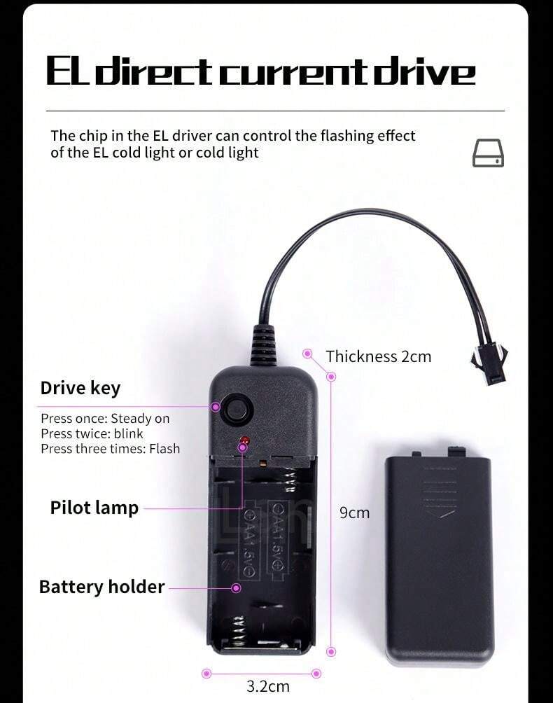 1pc LED Luminous Face Mask, Neon Light Up Horror Mask For Halloween