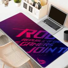 Alfombrilla de ratón grande para juegos de la República de los Gamers (ROG) de ASUS con bordes cosidos con precisión y base de goma antideslizante, alfombrilla de escritorio de ordenador gruesa, alfombrilla de teclado, perfecta para regalos del Día de la Independencia, Halloween, Acción de Gracias y Navidad, vuelta al colegio, alfombrilla de ratón para juegos