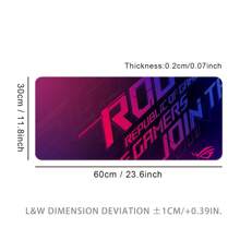 Alfombrilla de ratón grande para juegos de la República de los Gamers (ROG) de ASUS con bordes cosidos con precisión y base de goma antideslizante, alfombrilla de escritorio de ordenador gruesa, alfombrilla de teclado, perfecta para regalos del Día de la Independencia, Halloween, Acción de Gracias y Navidad, vuelta al colegio, alfombrilla de ratón para juegos