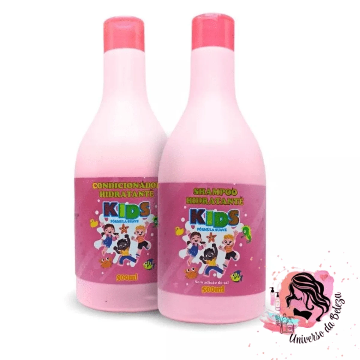 Shampoo Infantil Condicionador e Creme Para Pentear Kit Kids Hidratante