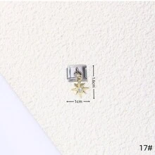 1/5/10pcs Italian Charm Bracelet Set In Y2K Style With Stainless Steel Wings, Heart Lock, Key, And Small Pendant DIY Combination Modules Valentines - Multicolor - View 18