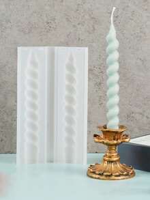 DIY 蜡烛模具、长蜡烛圆柱形模具、香薰模具 - 白色 - 查看 2