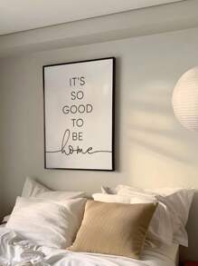 1幅无框帆布海报，“欢迎回家”励志语录帆布墙面装饰画，激励文字艺术海报