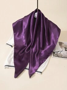 1 pezzo Sciarpa di colore unito da 90cm, bandane e foulard quadrati da donna, adatti per l'uso quotidiano