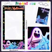 Biểu ngữ đạo cụ chụp ảnh ma màu huỳnh quang Halloween vui vẻ, dấu tay đỏ đẫm máu dấu chân ngôi mộ xương chéo khuôn mặt ma khung ảnh phông nền biểu ngữ cho vật dụng trang trí tiệc Halloween, biểu ngữ cửa ảnh máu Halloween kinh dị - Nhiều màu - Xem 5