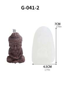 1pc Buddha Meditation Mold, Home Decor DIY Fragrance Stone, Plaster Buddha Statue, Candle Silicone Mold