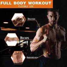 1 件阻力带，健身用硅胶阻力带，纯色瑜伽拉伸带，用于胸肌训练和引体向上，适合健身房锻炼和家庭锻炼 - 彩色 - 查看 5