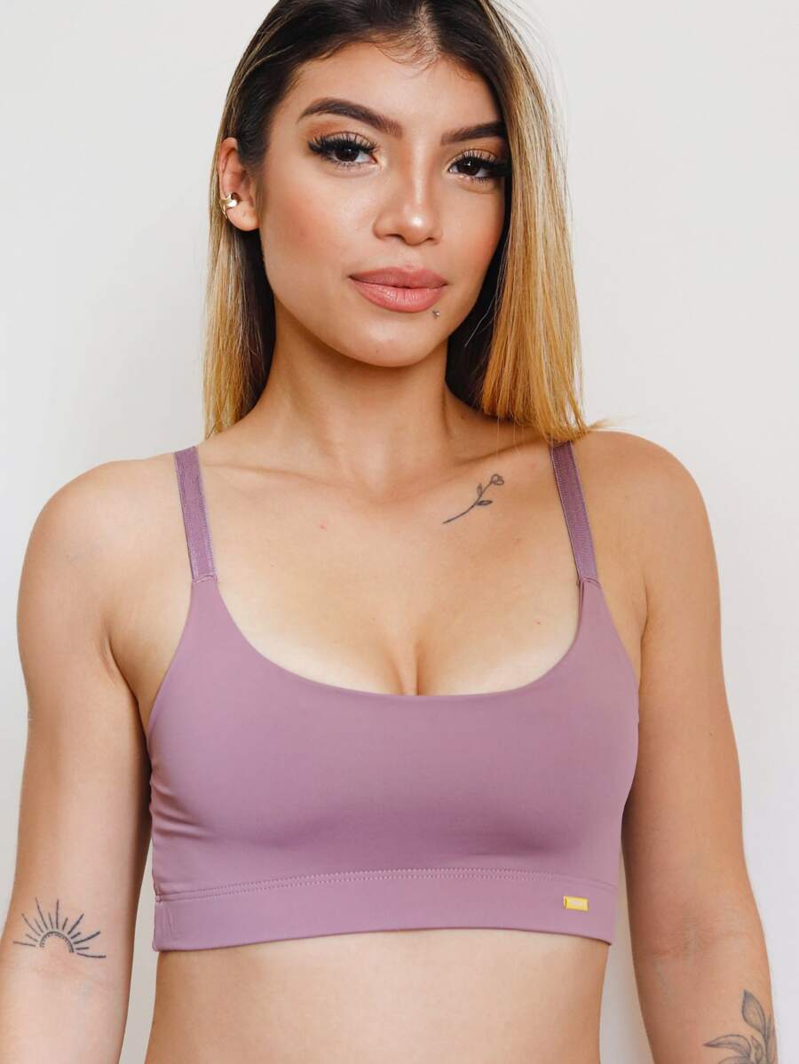 TOP ZAIRA Bra Without Padding With Adjustable Straps, Ideal For The Gym And Everyday Wear - 淡紫色 - 查看 1