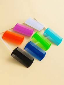 10 件装多色细齿发梳，双面塑料美容梳，清洁和个人护理产品，双面密齿塑料梳和双排除蚤梳 - 彩色 - 查看 4