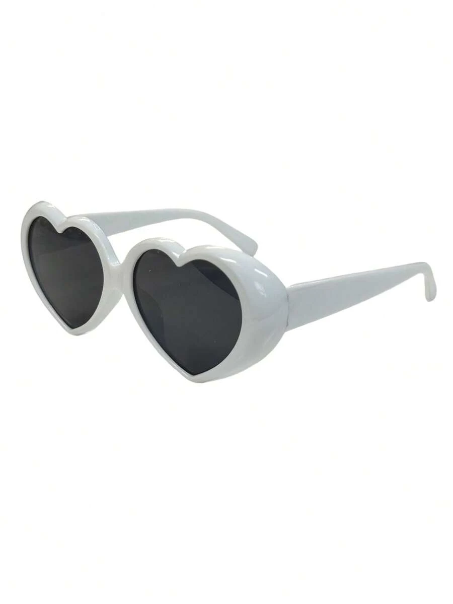 New Peach Heart Children's Sunglasses, For European And American Party Aliens, Children's Fashion - trắng - Xem 1