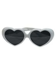 New Peach Heart Children's Sunglasses, For European And American Party Aliens, Children's Fashion - trắng - Xem 2