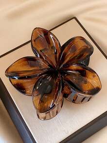 6 件优雅简约花卉发夹，女士别致爪形发饰 - 6 Colors - 查看 5