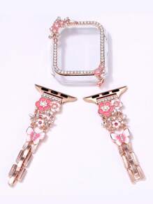 1个蝴蝶吊坠设计，触屏灵敏，无需贴膜，兼容，表壳和流苏合金表带需另行购买。表带和表壳可组合购买，享受更多优惠。兼容 Ultra/SE/8/7/5/4/3/2，尺寸为38/40/41/42/44/45/49毫米。