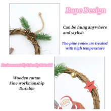 1 vòng hoa Giáng sinh, đồ trang trí cửa sổ/cửa ra vào hình ông già Noel và người tuyết, đồ trang trí cây thông Noel, đồ trang trí đèn Giáng sinh, đồ trang trí phòng, đồ trang trí Giáng sinh, đèn Giáng sinh, đồ trang trí phòng ngủ, đồ trang trí nhà, đồ trang trí tiệc, lễ hội ngày lễ, quà tặng Giáng sinh, đồ trang trí cây thông Noel, đồ trang trí - Màu vàng - Xem 8