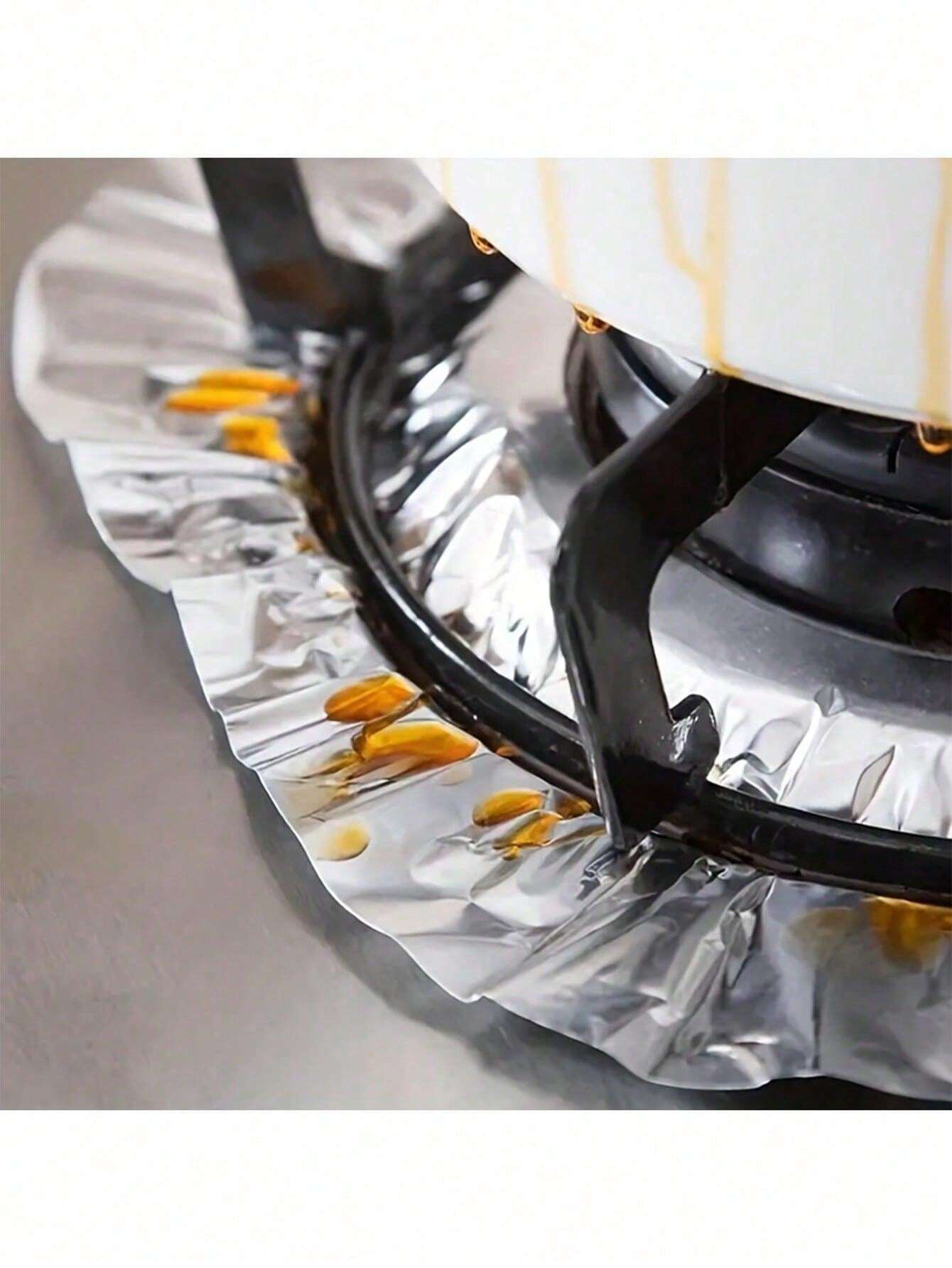10pcs Disposable Aluminum Gas Stove Liner Heating Gas Stove Greaseproof