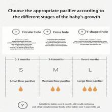 3 件逼真母乳模拟标准圆形通气奶嘴，适合新生儿 - 無色 - 查看 6
