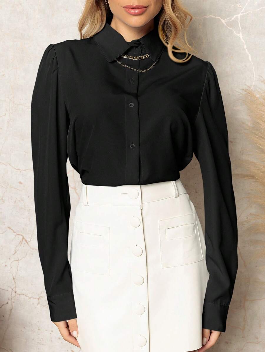 Camisa social de manga longa com botões