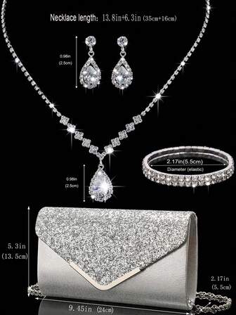 轻巧、商务休闲水钻装饰水桶包迷你抽绳设计、透明包时尚珍珠包晚宴包、晚餐包迷人、优雅、精致、安静的奢华水钻，适合派对女孩、女士、新娘，非常适合派对、晚宴/宴会圣诞派对礼服