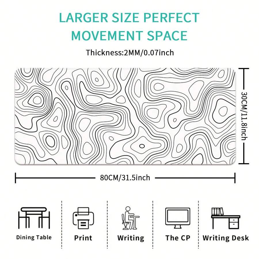 Contour Large Gaming Mouse Pad, Computer Laptop Pad, Office Gaming