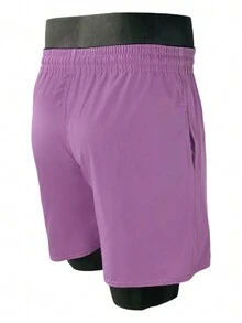 OLGA MODAS KIT 4 Shorts Bermuda Shorts Men's Tactel Elastane Gym Beach Casual - 淡紫色 - 查看 3