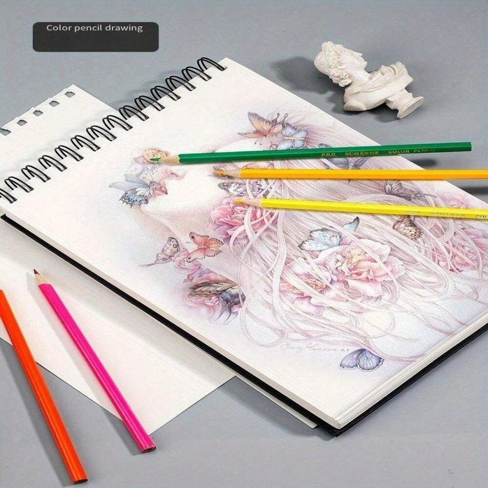 A4 Sketch Book, 60 Sheets Thick Paper, 11.02x7.95in, Sketching Pad For