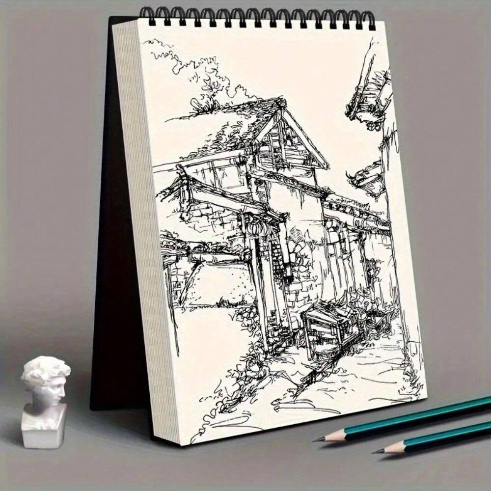 A4 Sketch Book, 60 Sheets Thick Paper, 11.02x7.95in, Sketching Pad For