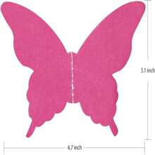 1 件彩色蝴蝶悬挂花环 3D 纸旗横幅适用于派对装饰、婚礼生日圣诞节家居装饰彩虹