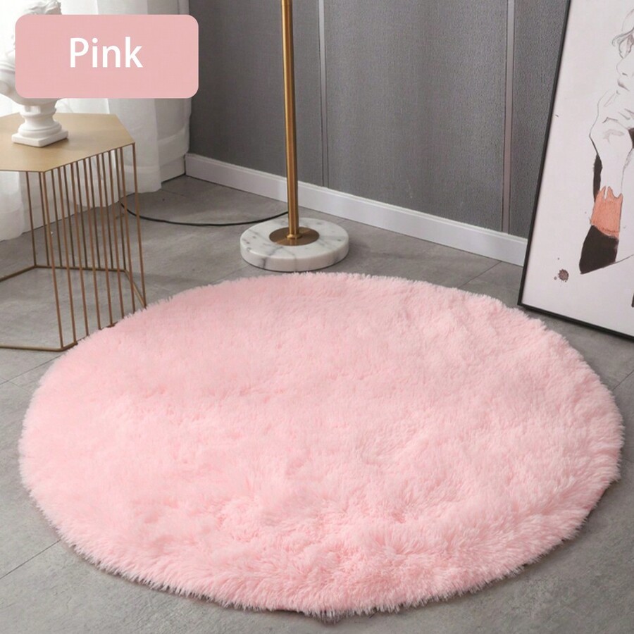 1 PC Round Shape Baby Room Decoration Rug,Shaggy Round Rug For Bedroom