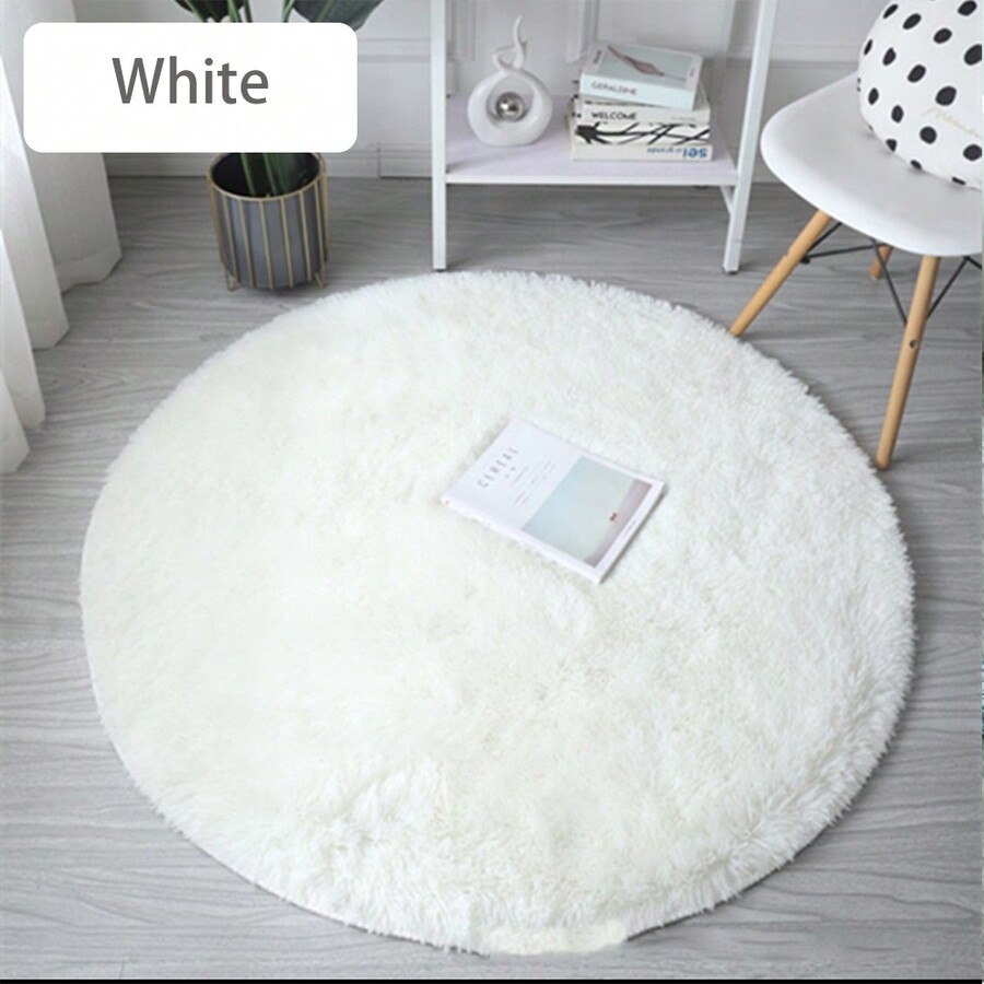 1 PC Round Shape Baby Room Decoration Rug,Shaggy Round Rug For Bedroom