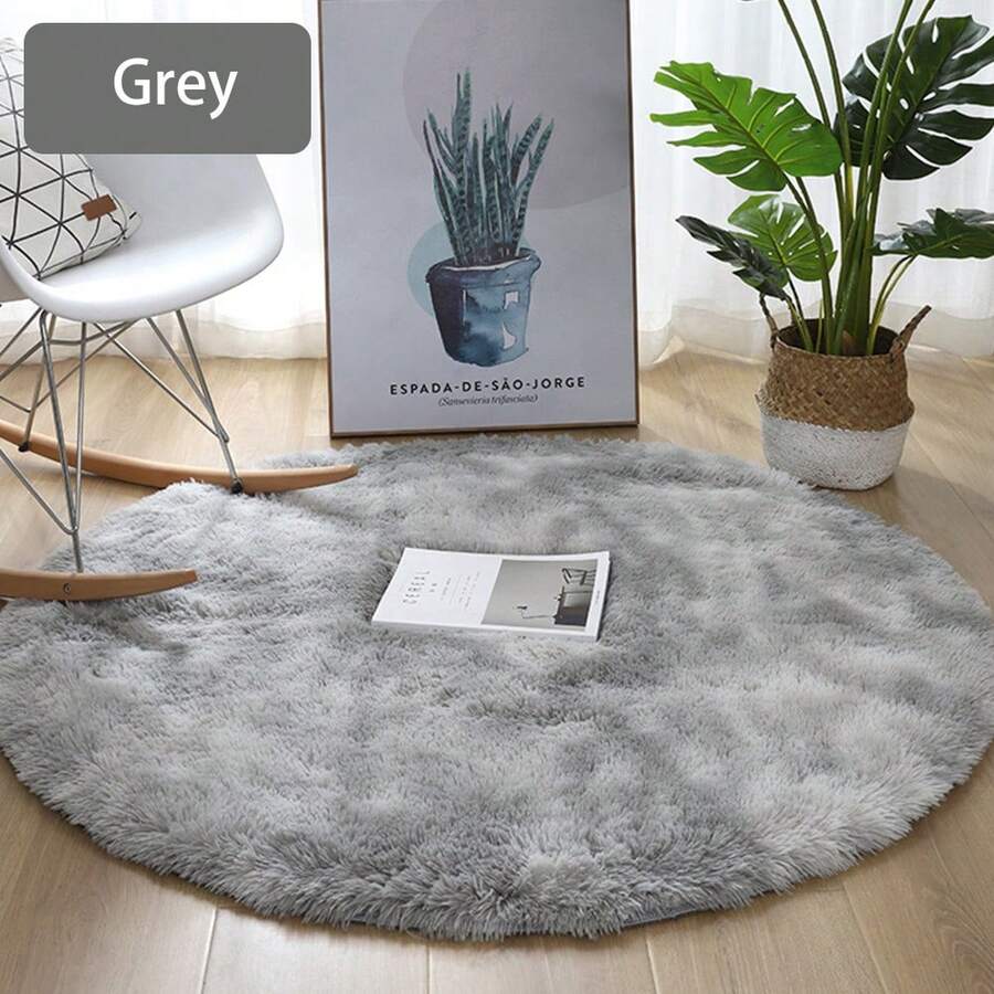 1 PC Round Shape Baby Room Decoration Rug,Shaggy Round Rug For Bedroom