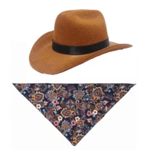 Mũ thú cưng mini, Mũ lưỡi trai lễ hội chó mèo nhỏ, Bộ khăn yếm - Nhiều màu - Xem 6