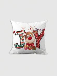 4 chiếc/1 chiếc Hươu mời bạn đến Giáng sinh. Vỏ gối nhung lông ngắn siêu mềm, trang trí nhà cửa thoải mái và mềm mại. Vỏ gối trang trí Giáng sinh - Nhiều màu - Xem 12