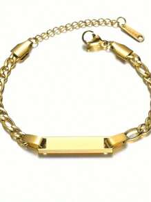 1 pièce Bracelet en acier de titane avec pendentif papillon personnalisé gravé en or et argent - élégant et charmant, convient pour un port quotidien ou en cadeau pour la Saint-Valentin, l'anniversaire, l'anniversaire de mariage