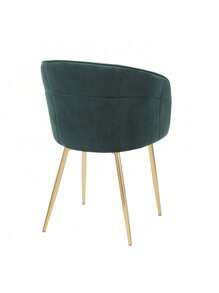 Lindsey Contemporary Chair In Gold Metal And Green Velvet By LumiSource,YY Choice
