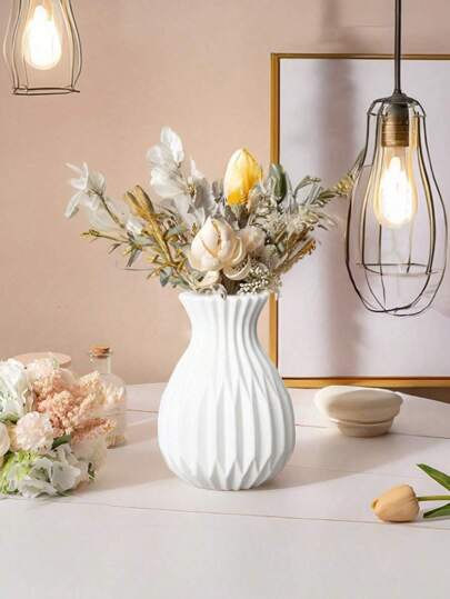 1pc/Set High Quality Thin Plastic Pineapple Vase, Home, Balcony Placement, Moderne Luxe Artificial Durable Vase Fresh Flowers, Dried Flowers Holder, Unbreakable Home Room Flower Glass view 9